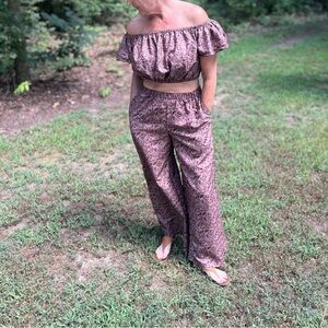 Two piece set Vintage Fabric S/M